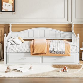 Wooden Twin Size Daybed with Twin Size Trundle