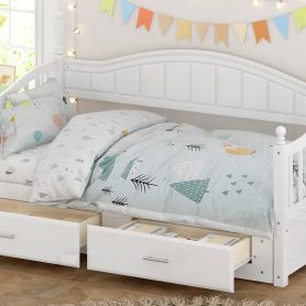 Wooden Twin Size Daybed with Twin Size Trundle