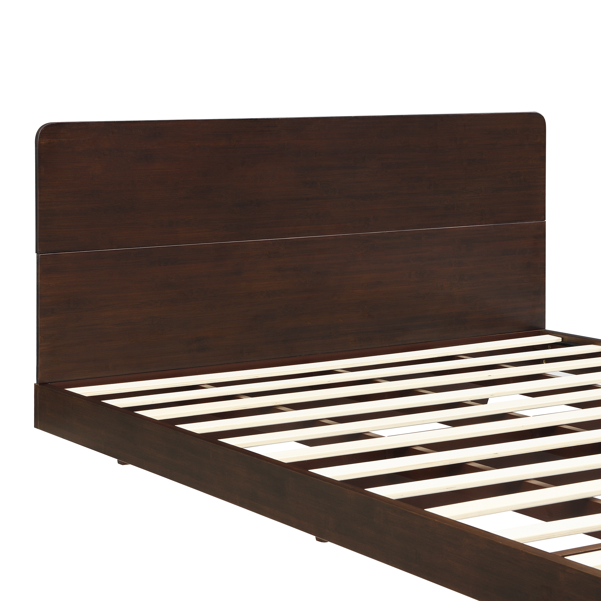 Full Size Solid Bamboo Floating Platform Bed Frame