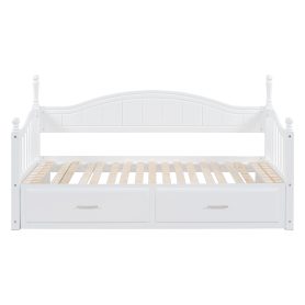 Wooden Twin Size Daybed with Twin Size Trundle
