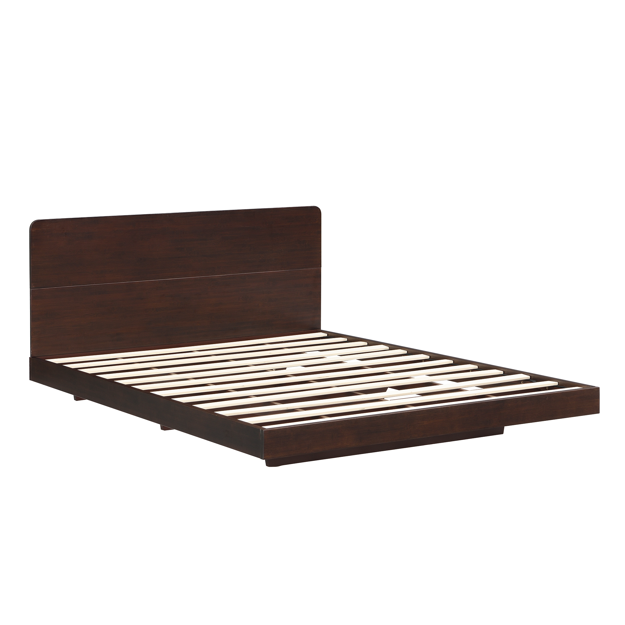 Full Size Solid Bamboo Floating Platform Bed Frame