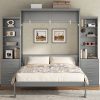 Full Size Murphy Bed with Storage Shelves and Drawers