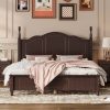 Retro Style Queen Size Wood Platform Bed Frame