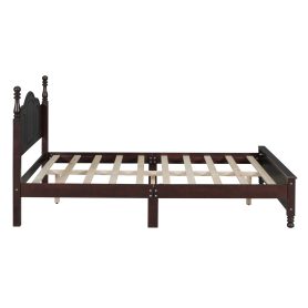 Retro Style Queen Size Wood Platform Bed Frame