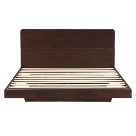 Full Size Solid Bamboo Floating Platform Bed Frame