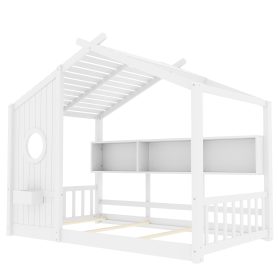 Twin Size Floor House Bed for Toddler, Kids