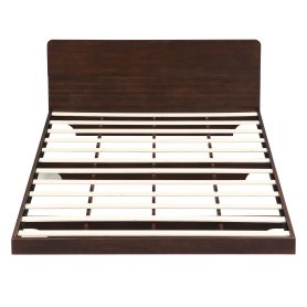 Queen Size Solid Bamboo Floating Platform Bed Frame