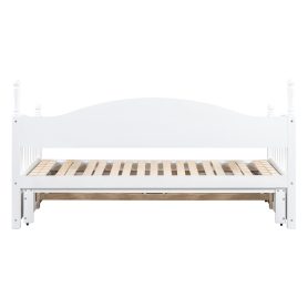 Wooden Twin Size Daybed with Twin Size Trundle