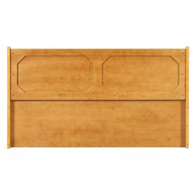 Queen Wood Platform Bed with Removable Headboard, Under-Bed Pet Maze & Private Space, Decorative Footboard, Detachable Slats