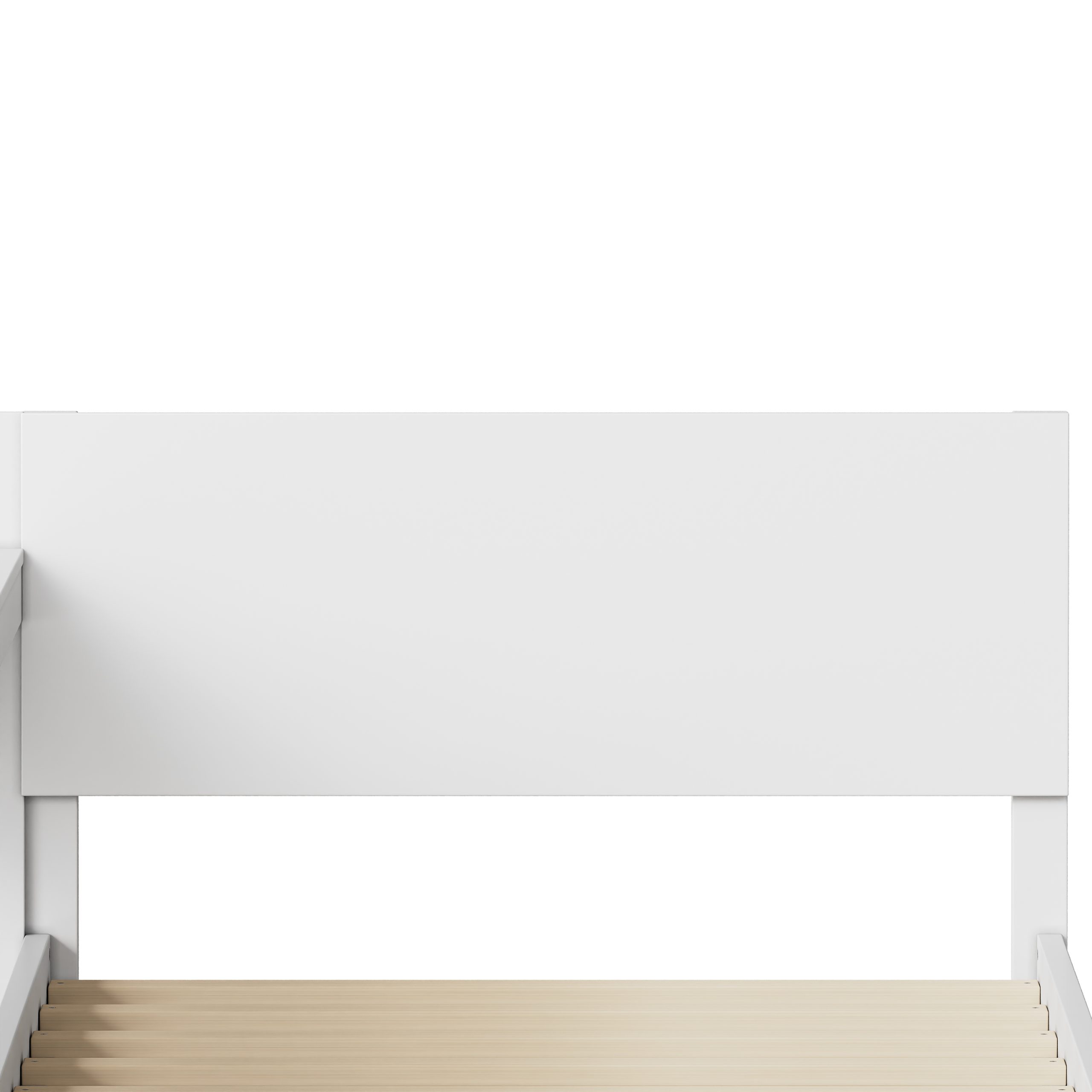 Twin Platform Bed Frame Set with Adjustable Storage Desk