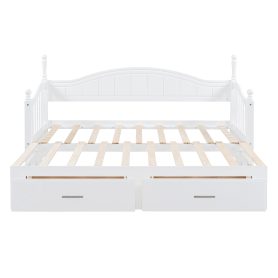 Wooden Twin Size Daybed with Twin Size Trundle