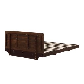Queen Size Solid Bamboo Floating Platform Bed Frame