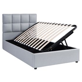 Twin Upholstered Platform Bed With A Hydraulic Storage System