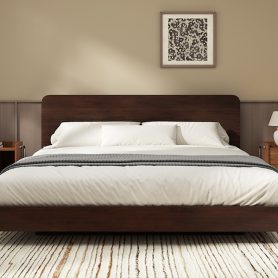 Queen Size Solid Bamboo Floating Platform Bed Frame