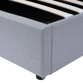 Twin Upholstered Platform Bed With A Hydraulic Storage System