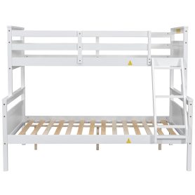Twin Over Full Bunk Bed With Ladder, Safety Guardrail