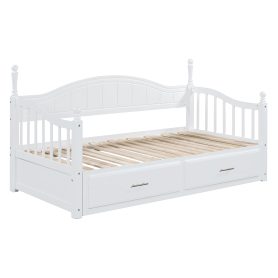 Wooden Twin Size Daybed with Twin Size Trundle
