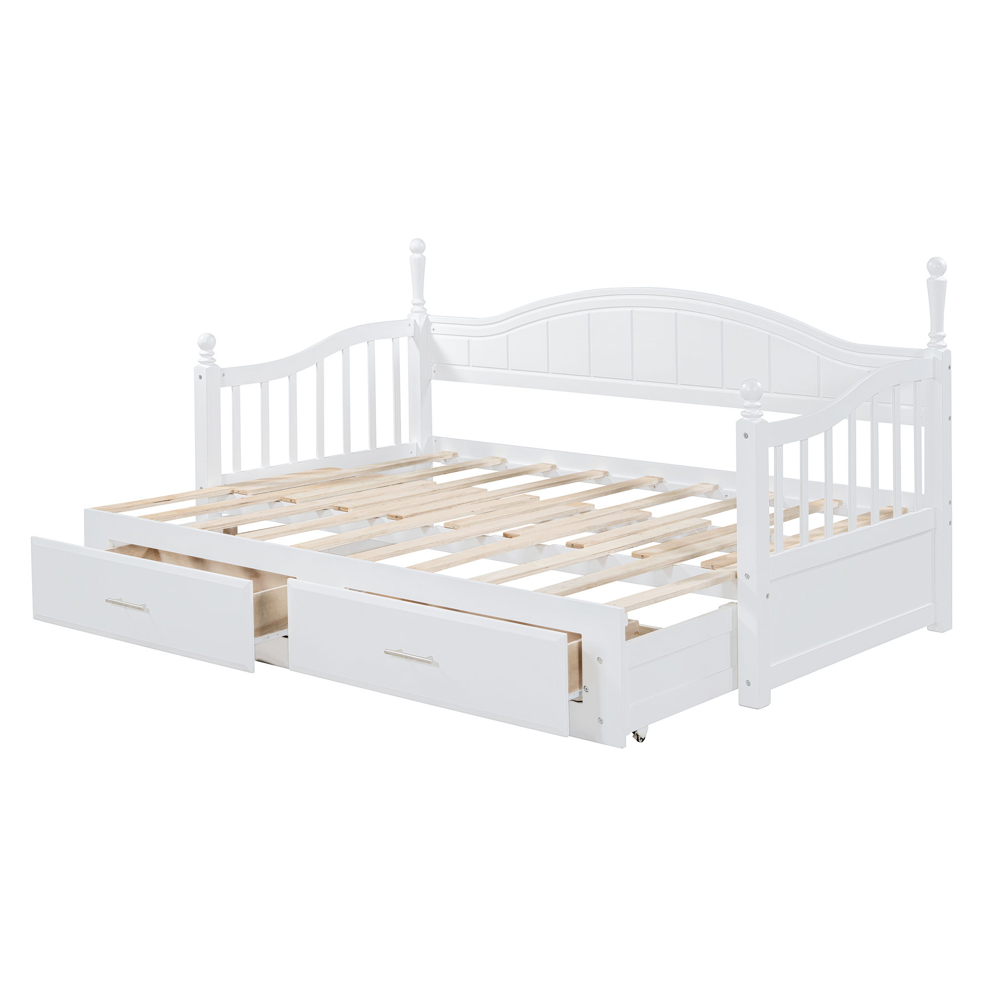 Wooden Twin Size Daybed with Twin Size Trundle