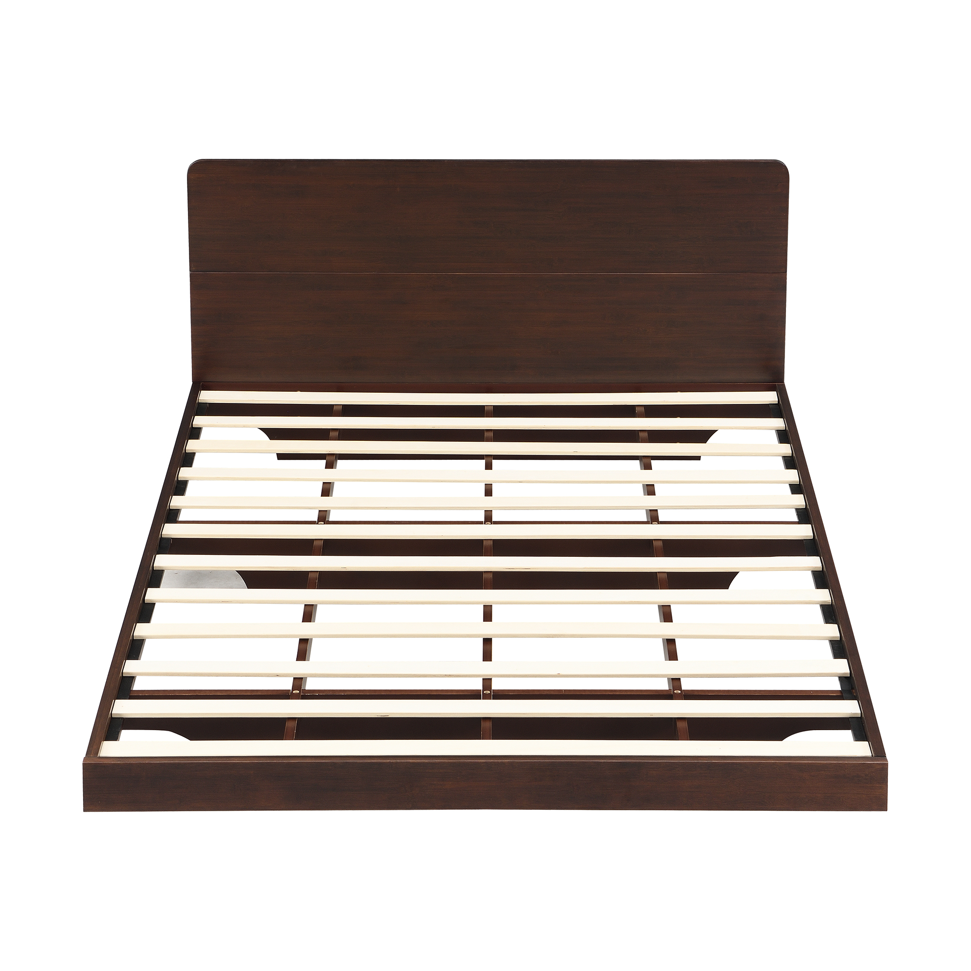 Full Size Solid Bamboo Floating Platform Bed Frame