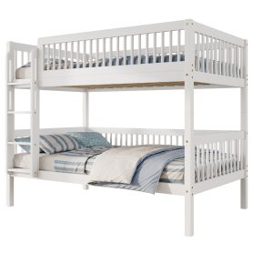 Twin Over Twin Pine Wood Bunk Bed With 2 Drawers, Convertible into 2 Twin Beds