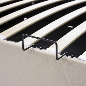 Twin Size Upholstered Platform Bed With A Hydraulic Storage System, Set Of 2