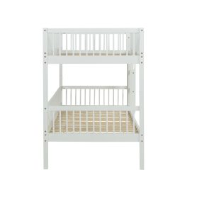 Twin Over Twin Pine Wood Bunk Bed With 2 Drawers, Convertible into 2 Twin Beds