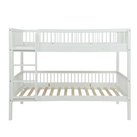 Twin Over Twin Pine Wood Bunk Bed With 2 Drawers, Convertible into 2 Twin Beds