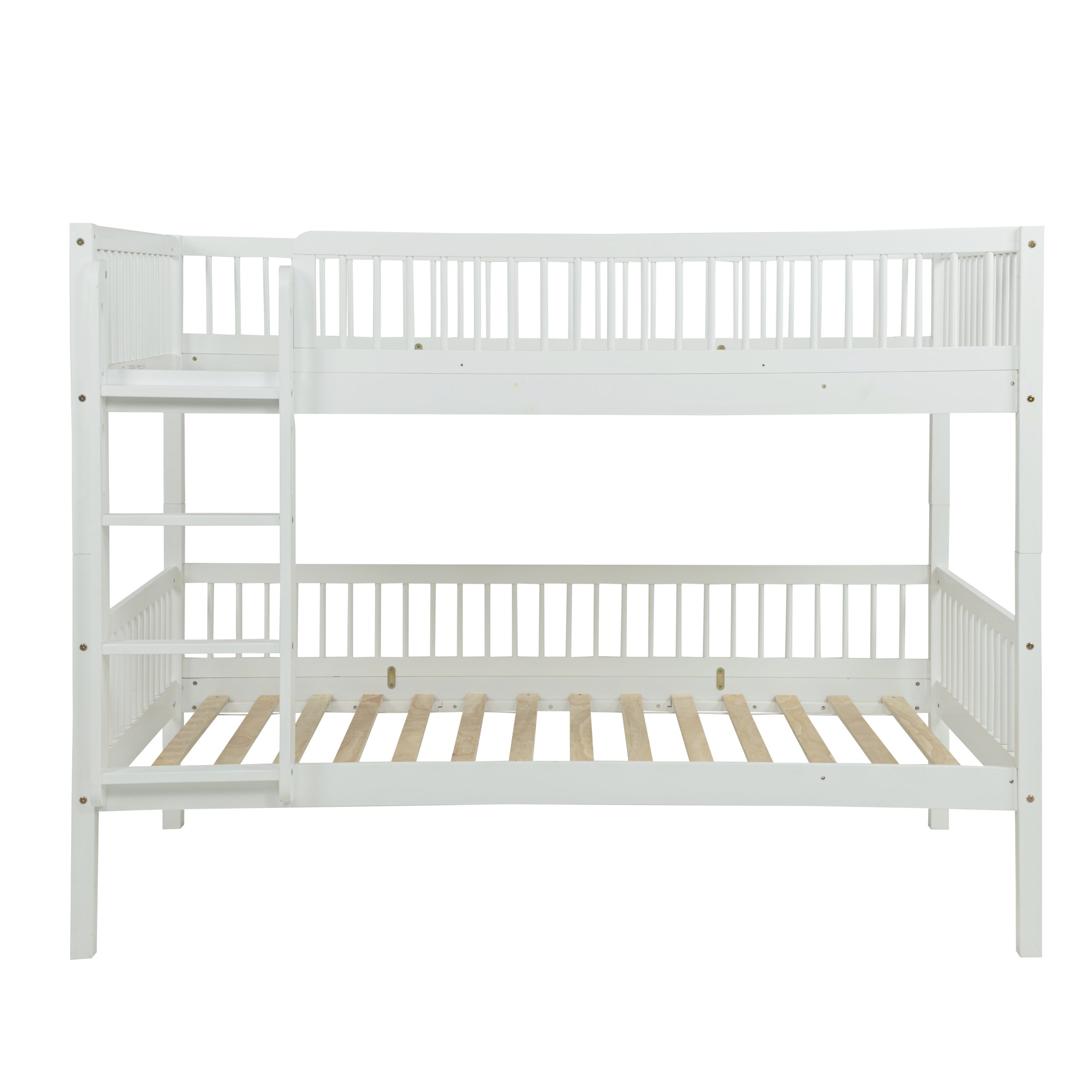 Twin Over Twin Pine Wood Bunk Bed With 2 Drawers, Convertible into 2 Twin Beds