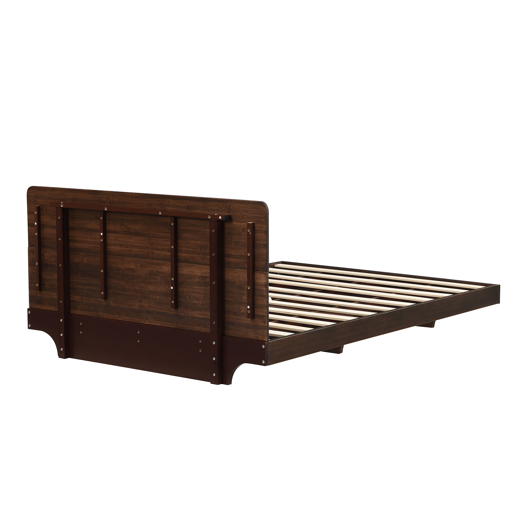Full Size Solid Bamboo Floating Platform Bed Frame