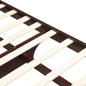 Full Size Solid Bamboo Floating Platform Bed Frame