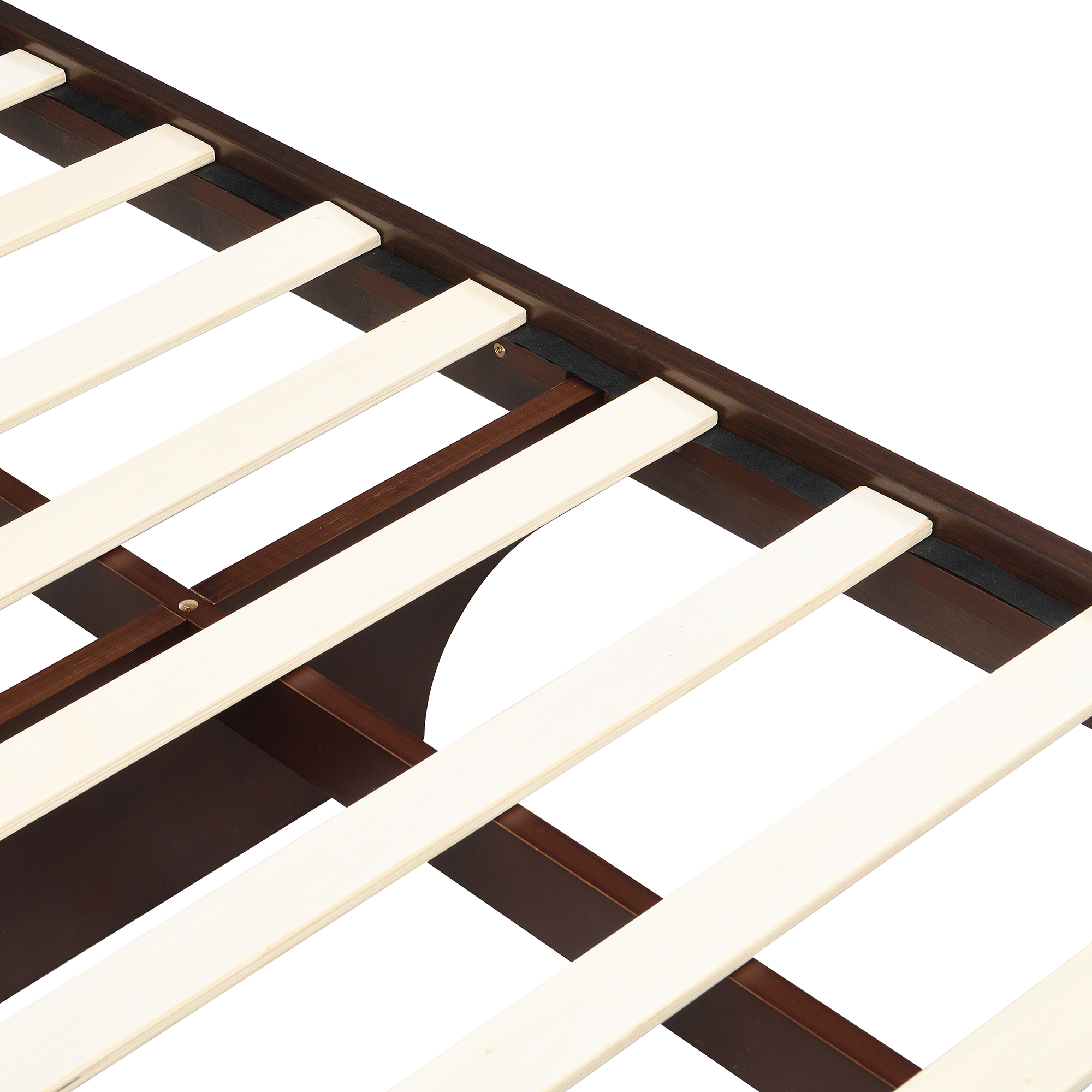 Full Size Solid Bamboo Floating Platform Bed Frame