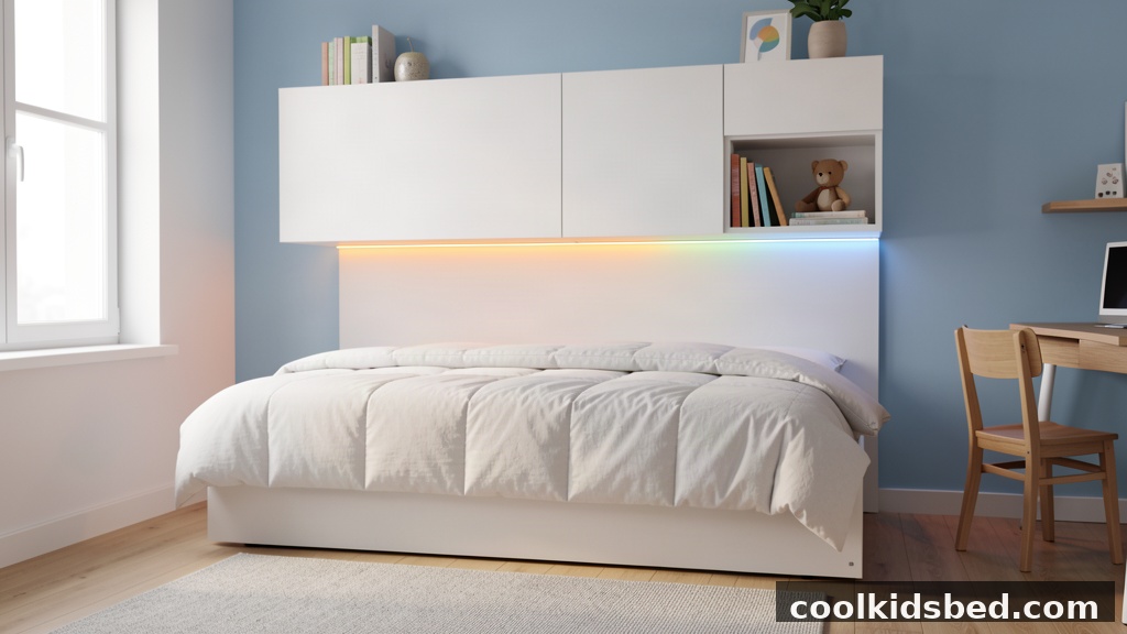 twin size murphy bed with led lights