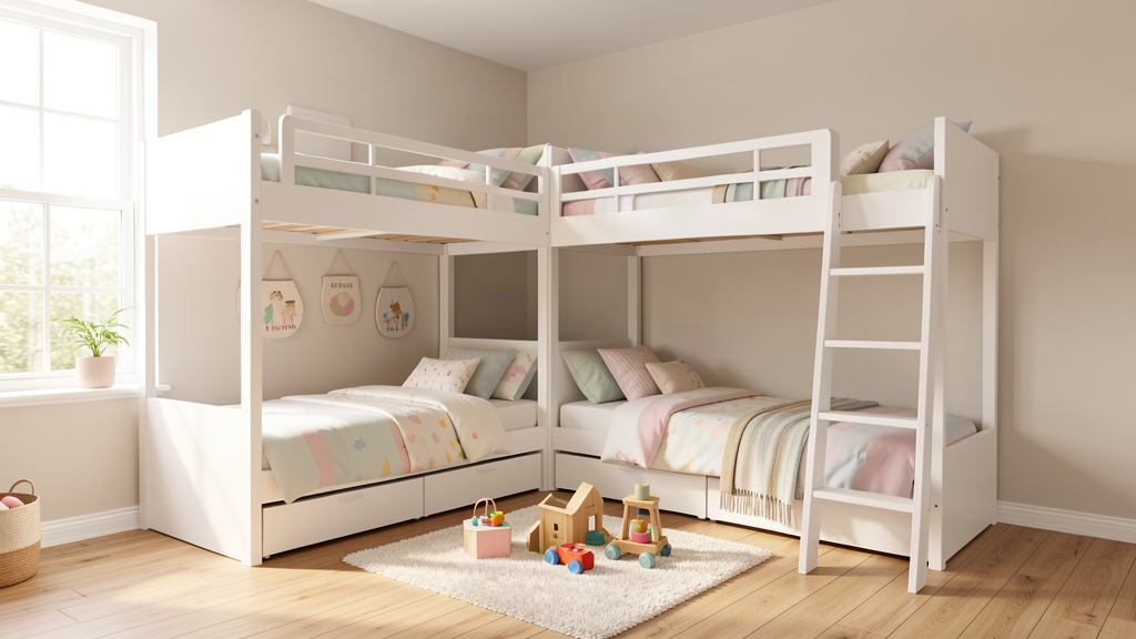 corner bunk beds for kids