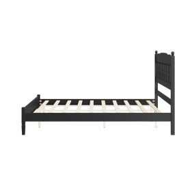 Countryside Style King Size Wooden Bed Frame with Spindle Headboard