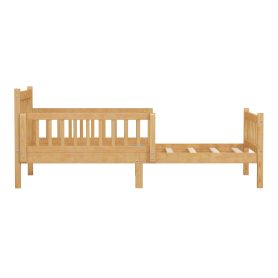 Twin Size Bed Frame With Removable Safety Guardrails