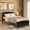 Wood Platform Bed with Headboard,Footboard and Wood Slat Support 1 Wood Platform Bed with Headboard,Footboard and Wood Slat Support