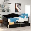 Twin Wooden Daybed with 2 drawers, Sofa Bed for Bedroom Living Room