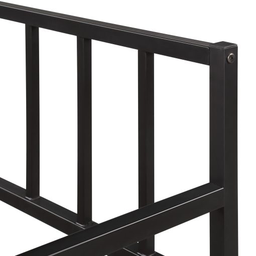 Twin Daybed with Trundle Multifunctional Metal Lounge Daybed Frame for Living Room Guest Room