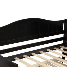 Alternative view of Twin Wooden Daybed with Trundle Bed